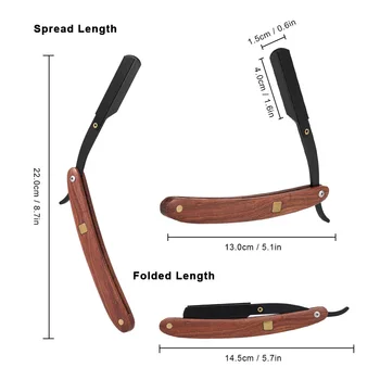 Straight Edge Shaving Razor Folding Barber Razor Wooden Handle Hair Eyebrow Beard Shaver Shaving Tool Stainless Steel Razor
Straight Edge Shaving Razor Folding Barber Razor Wooden Handle Hair Eyebrow Beard Shaver Shaving Tool Stainless Steel Razor