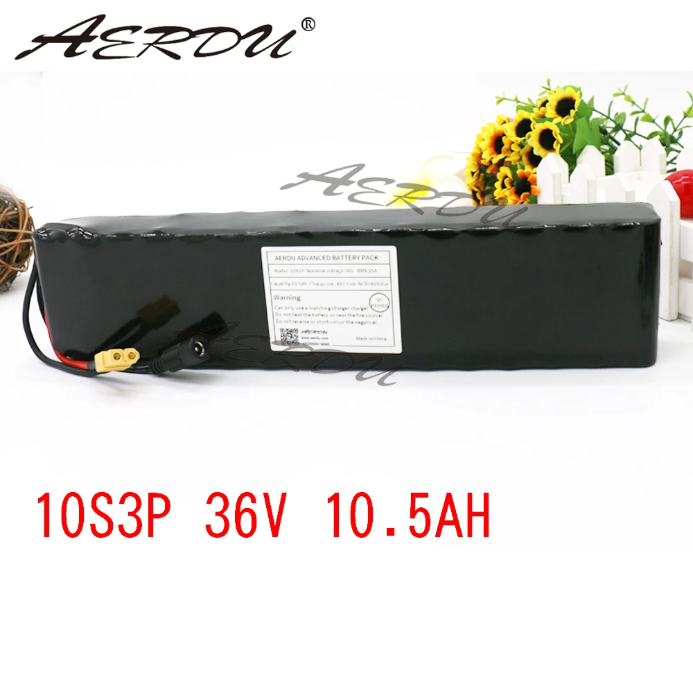 AERDU 10S3P 10.5Ah е-байка 36В высокого Мощность Ёмкость 42В 18650 Литий Батарея пакет фара