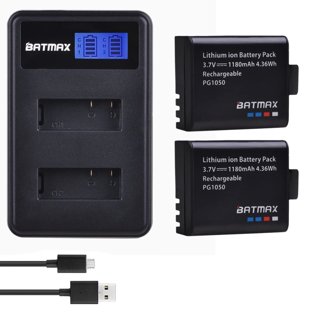 Batmax For SJCAM PG1050 Battery akku+LCD Dual Charger for SJCAM sj4000,sj5000 EKEN H9 H9R H3 H3R H8PRO H8R Sports Action Camera
Batmax For SJCAM PG1050 Battery akku+LCD Dual Charger for SJCAM sj4000,sj5000 EKEN H9 H9R H3 H3R H8PRO H8R Sports Action Camera