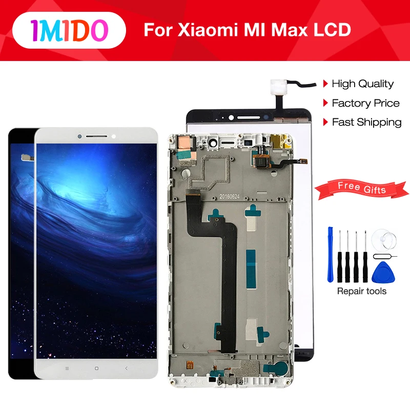 No Dead Pixel Screen For XIAOMI Mi Max LCD Display Touch Screen Digitizer with Frame for Xiaomi Mi Max LCD Display Replacement
No Dead Pixel Screen For XIAOMI Mi Max LCD Display Touch Screen Digitizer with Frame for Xiaomi Mi Max LCD Display Replacement