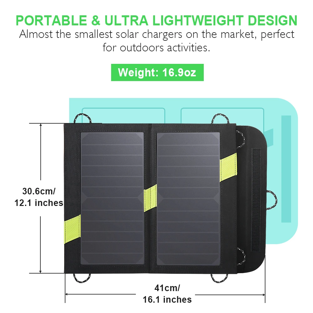 14W Solar Panel Portable Foldable Waterproof Charge bag Outdoor Dual 5V2.1A USB Solar Panel Charger Power Bank for Phone Battery
14W Solar Panel Portable Foldable Waterproof Charge bag Outdoor Dual 5V2.1A USB Solar Panel Charger Power Bank for Phone Battery