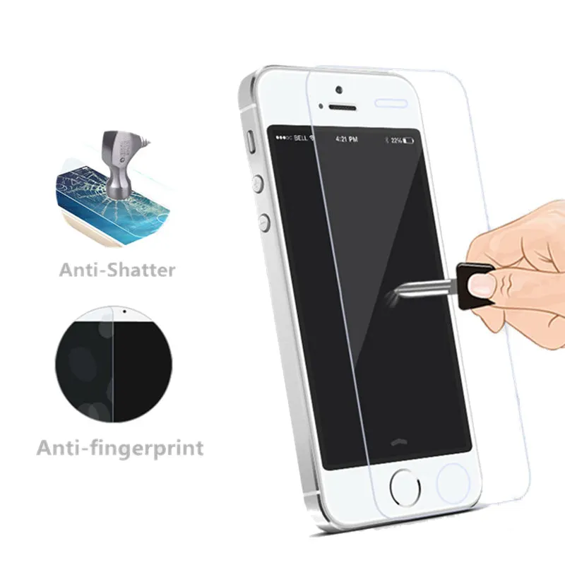 5pc/Lot Screen Protector Tempered Glass Film For Apple iphone On 4 4S 5 5S SE 5C Protective case fundas coque With Cleaning Kits
5pc/Lot Screen Protector Tempered Glass Film For Apple iphone On 4 4S 5 5S SE 5C Protective case fundas coque With Cleaning Kits