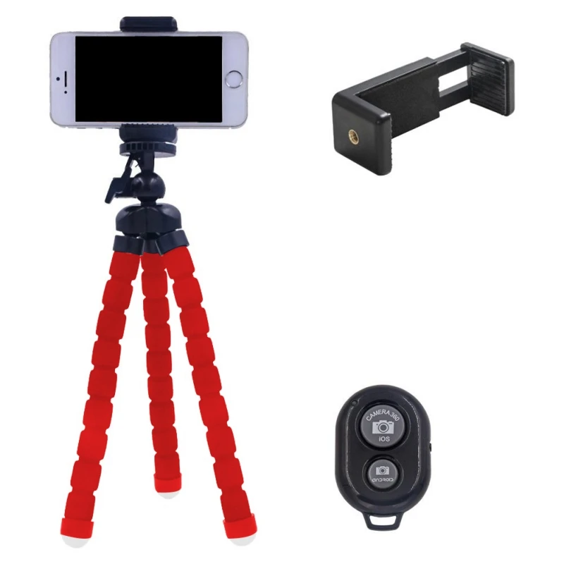 Flexible Digital Camera Tripod Holder Universal Mount Bracket + Bluetooth remote + Stand Support For Cell Phone Accessories k5
Flexible Digital Camera Tripod Holder Universal Mount Bracket + Bluetooth remote + Stand Support For Cell Phone Accessories k5