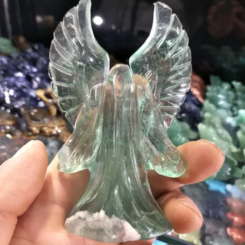 2019 hot 100MM 100% Natural green fluorite carved angel for home decoration Free shipping
2019 hot 100MM 100% Natural green fluorite carved angel for home decoration Free shipping