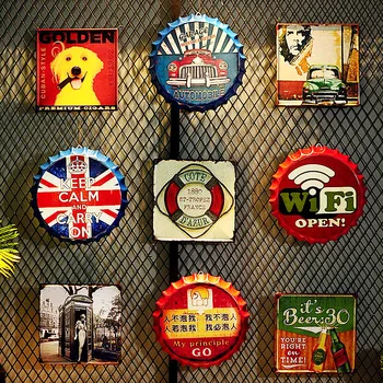 Vintage industrial wind beer bottle cap wall bar barbecue shop decoration loft creative wall decoration tin painting cafe 35cm
Vintage industrial wind beer bottle cap wall bar barbecue shop decoration loft creative wall decoration tin painting cafe 35cm