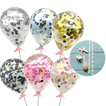 5Pcs/set 5inch Confetti Latex Balloons Cake Topper Decoration with Straw Bow Baby Shower Favors Wedding Birthday Party Supplies
5Pcs/set 5inch Confetti Latex Balloons Cake Topper Decoration with Straw Bow Baby Shower Favors Wedding Birthday Party Supplies