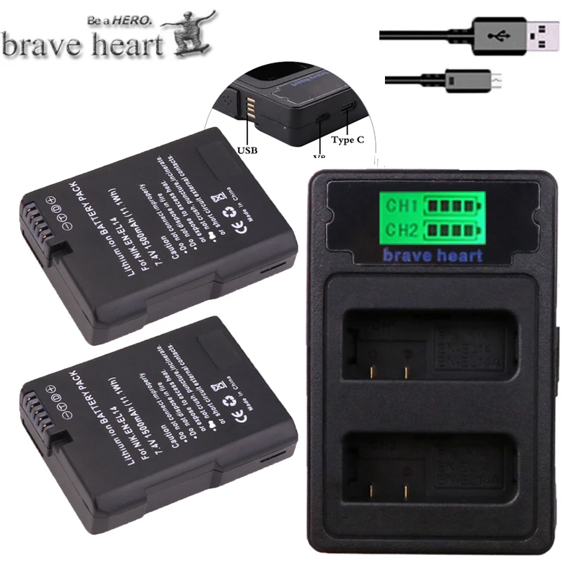 2x EN-EL14 en-el14a EN EL14 el14a Battery decoded bateria + usb charger For nikon d5300 d5200 d5100 d3100 d3200 P7100 P7800
2x EN-EL14 en-el14a EN EL14 el14a Battery decoded bateria + usb charger For nikon d5300 d5200 d5100 d3100 d3200 P7100 P7800