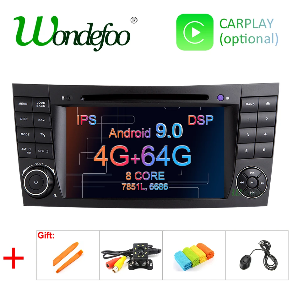 Android 9.0 DSP IPS 64G Car Radio GPS For Mercedes Benz E-class W211 E200 E220 E300 E350 E240 E270 E280 CLS CLASS W219 2 DIN DVD
Android 9.0 DSP IPS 64G Car Radio GPS For Mercedes Benz E-class W211 E200 E220 E300 E350 E240 E270 E280 CLS CLASS W219 2 DIN DVD