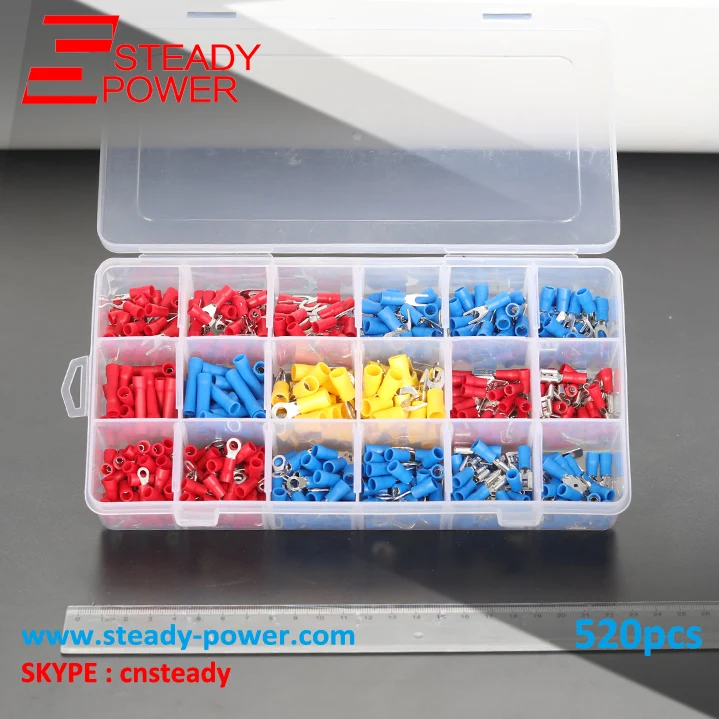 520pcs Full Insulated Fork U-type Set Terminals Connectors Assortment Kit Electrical
520pcs Full Insulated Fork U-type Set Terminals Connectors Assortment Kit Electrical