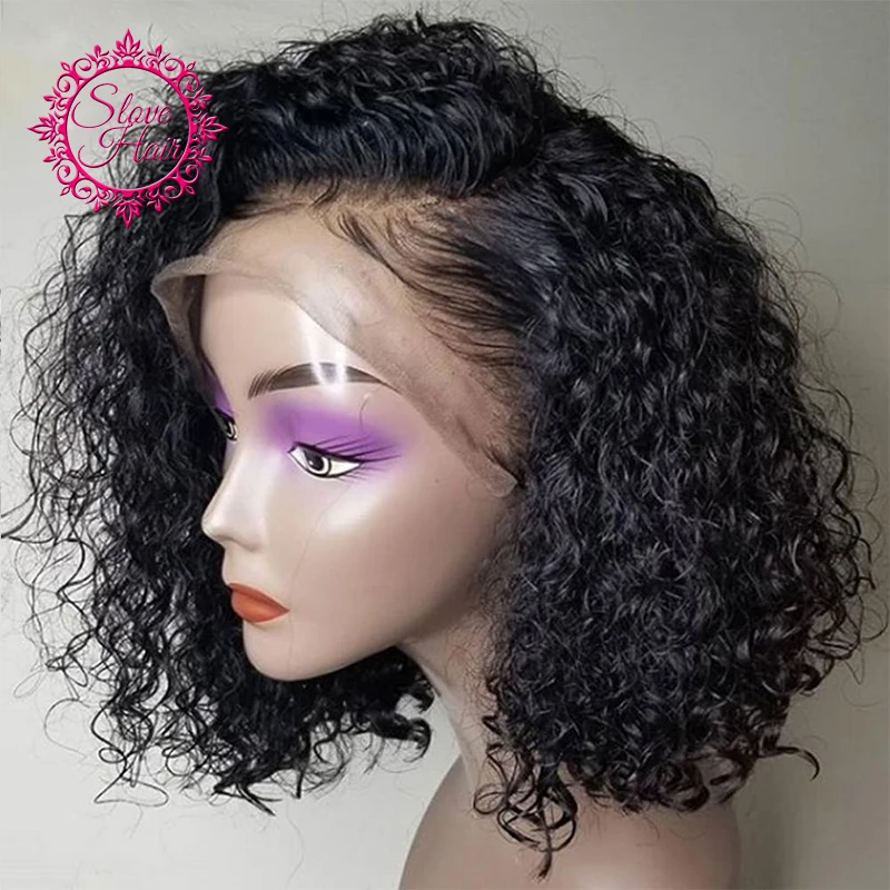 13*4 Lace Front Human Hair Wigs Short Curly Bob For Women Natural Black Lace Wig Remy Brazilian Plucked With Baby Hair Slove
13*4 Lace Front Human Hair Wigs Short Curly Bob For Women Natural Black Lace Wig Remy Brazilian Plucked With Baby Hair Slove