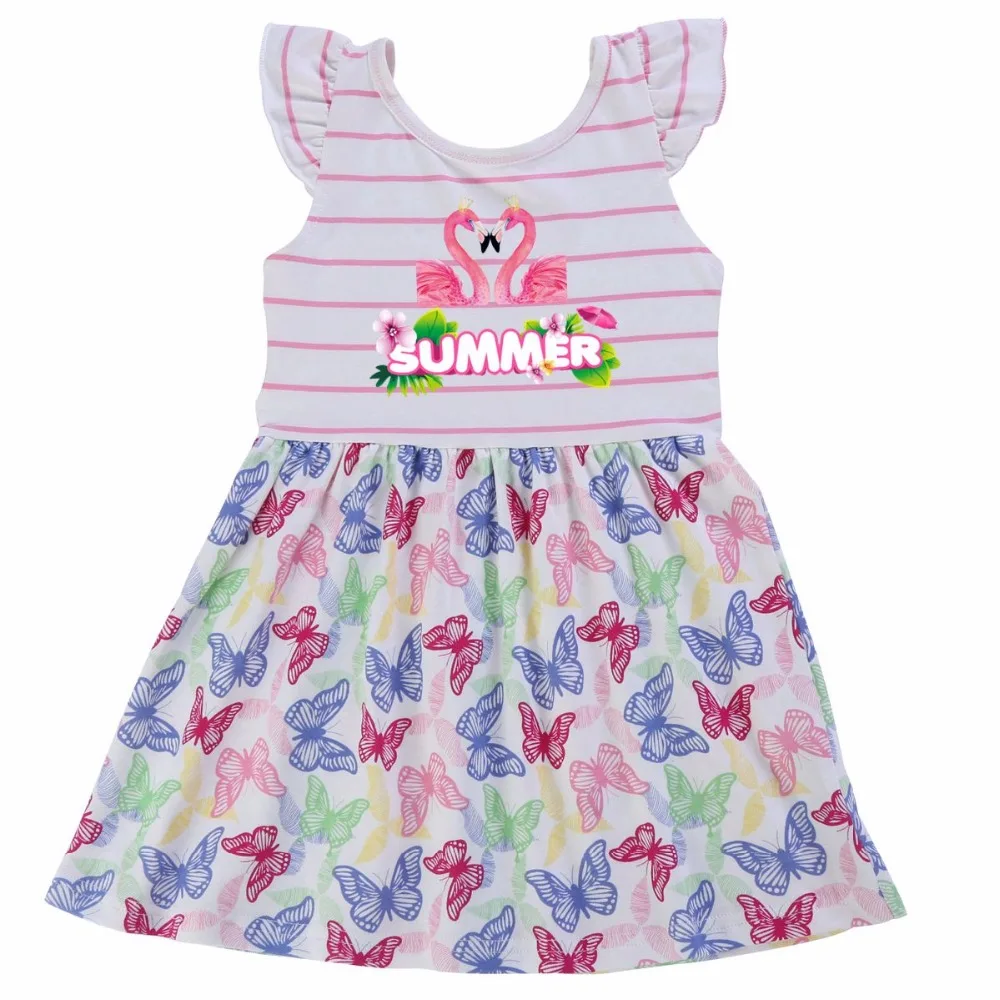 Summer Girls Tassel Flying Sleeve Dresses Stripe Cotton Kids Dresses For Girls;Flamingo Print Baby Girl Clothes T-Shirt Vestido
Summer Girls Tassel Flying Sleeve Dresses Stripe Cotton Kids Dresses For Girls;Flamingo Print Baby Girl Clothes T-Shirt Vestido