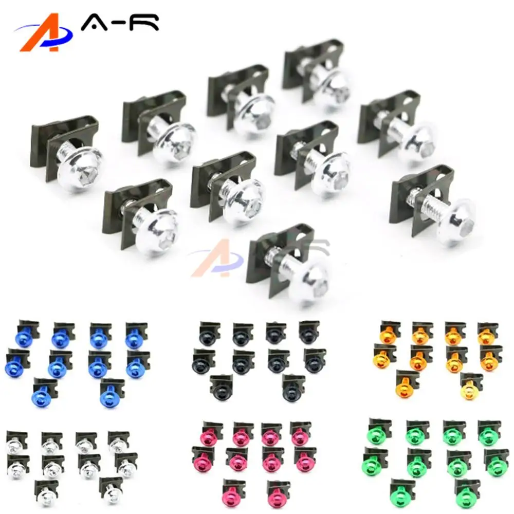 10Pcs Motorcycle 6MM Fairing Body Work Bolts M6 Spire Speed Fastener Clips Screw Spring Bolots Nuts for Yamaha FZ1 FZ6 YZF R1 R6
10Pcs Motorcycle 6MM Fairing Body Work Bolts M6 Spire Speed Fastener Clips Screw Spring Bolots Nuts for Yamaha FZ1 FZ6 YZF R1 R6
