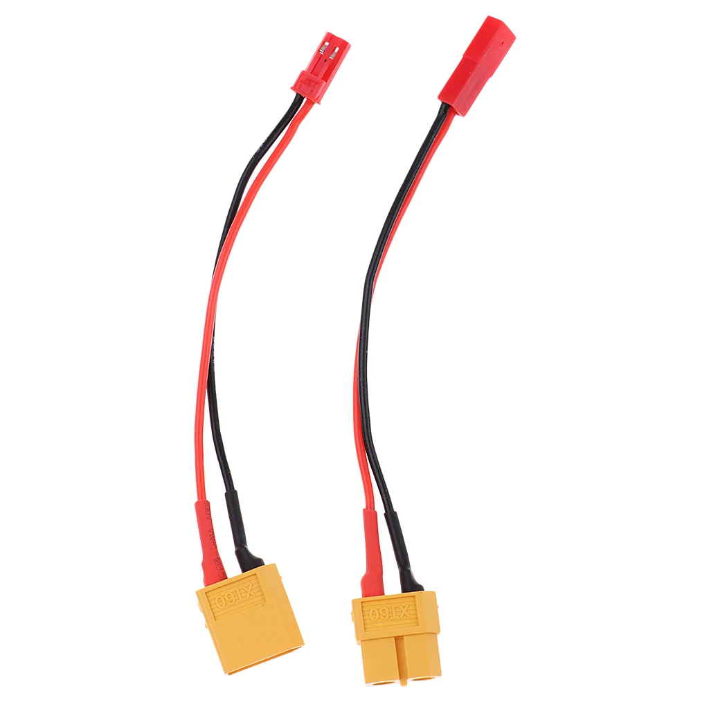 1 Pair XT60 to JST Plug Connector with 13.3cm Cable Wire 22AWG Male/Female