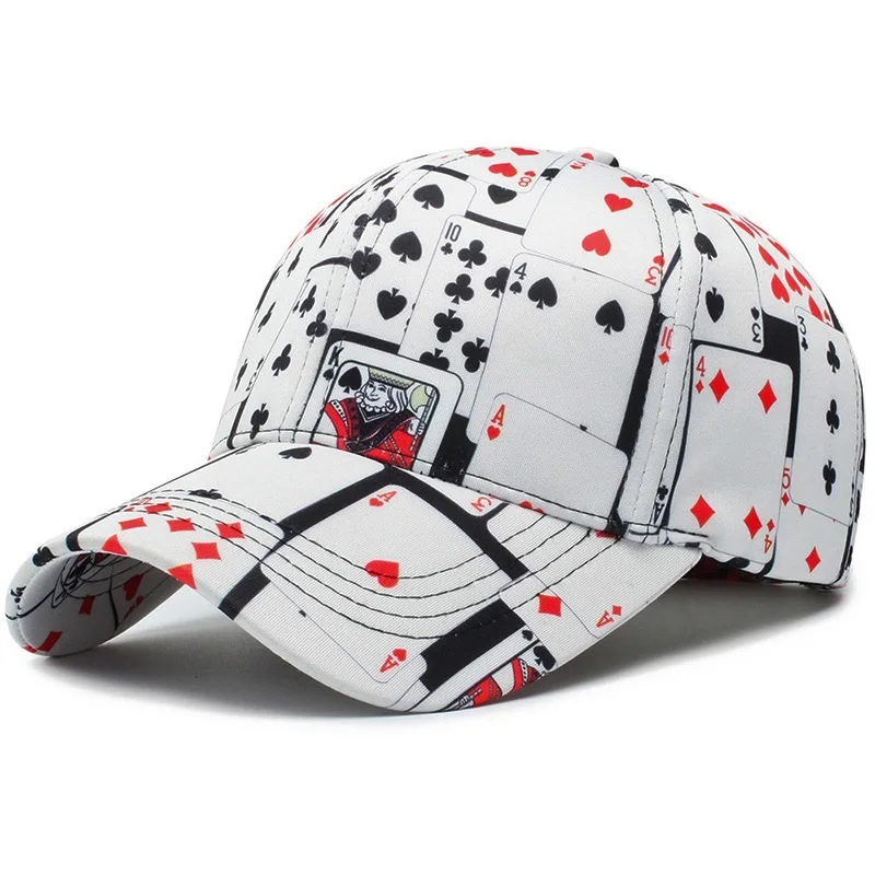 Spring and Summer Punk Baseball Cap with Poker doodling Playing card Curved bill Adjustable Skateboard Hat Street dance Hip Hop
Spring and Summer Punk Baseball Cap with Poker doodling Playing card Curved bill Adjustable Skateboard Hat Street dance Hip Hop