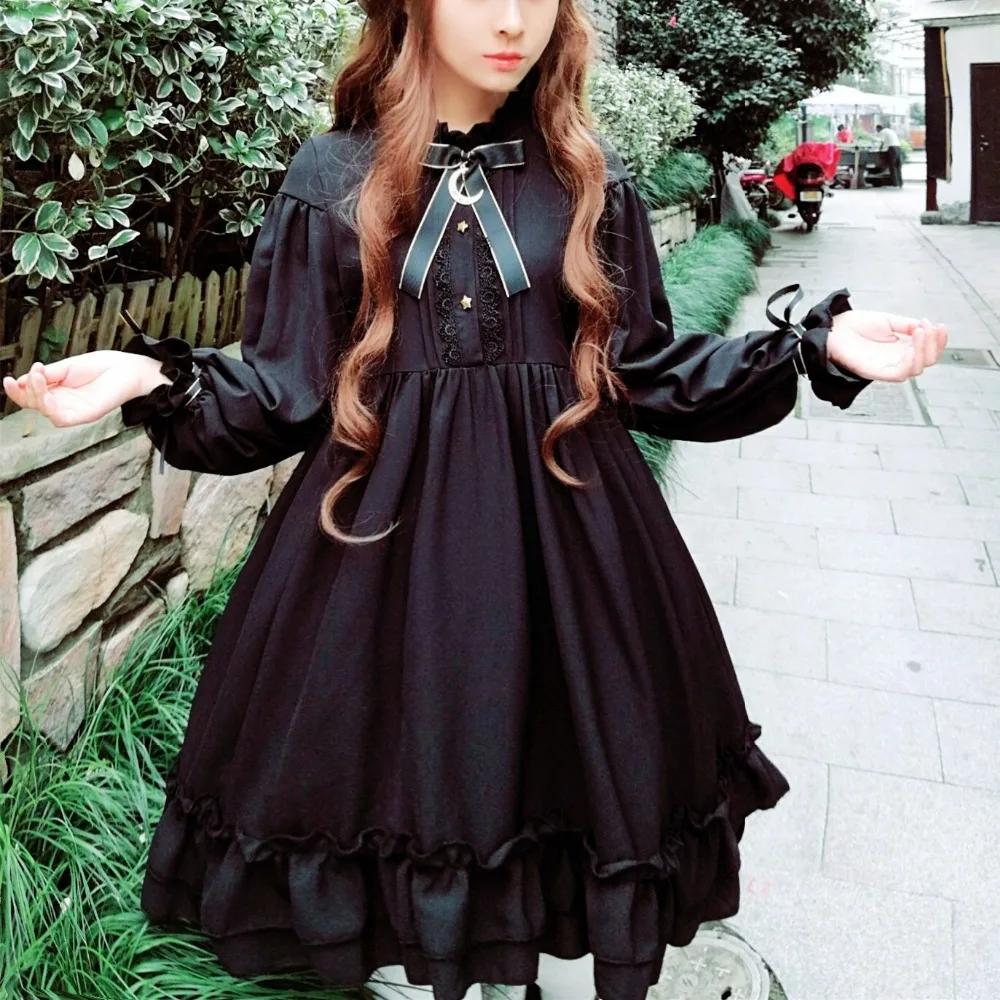 Gothic palace sweet lolita dress vintage falbala bowknot high waist victorian dress kawaii girl gothic lolita op loli cosplay
Gothic palace sweet lolita dress vintage falbala bowknot high waist victorian dress kawaii girl gothic lolita op loli cosplay