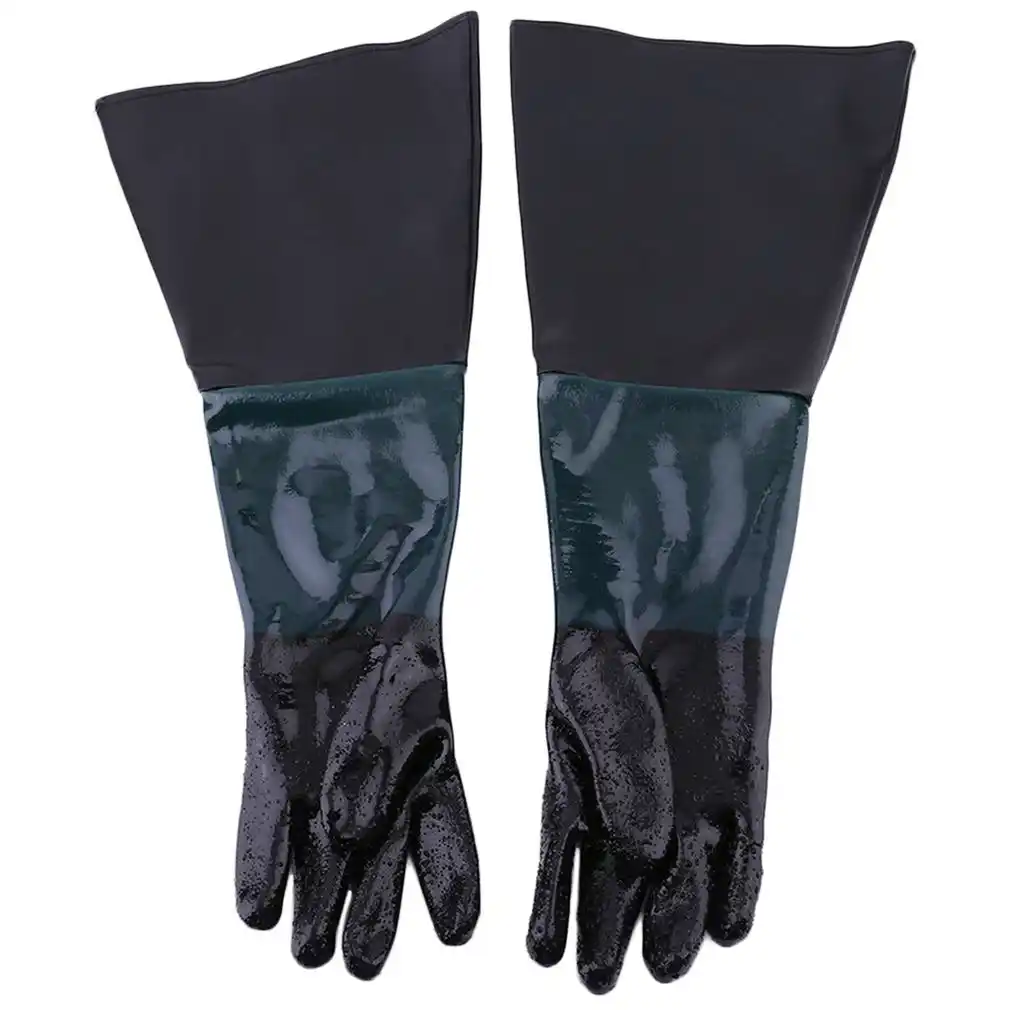 60cm Pvc Gloves Soft Comfortable Sandblasting Machine Gloves For