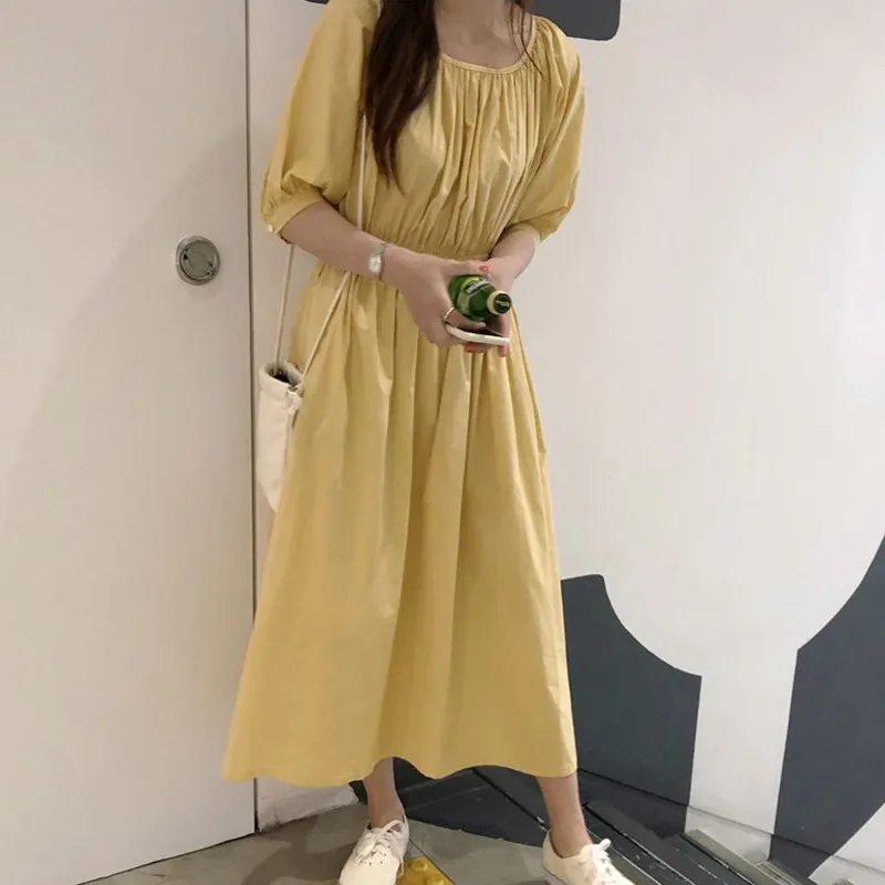 Women Loose Casual Summer Long Dress Cotton Linen Slim Waist Korea Design Preppy Style Dress Prairie Chic INS Sweet Girl's Dress
Women Loose Casual Summer Long Dress Cotton Linen Slim Waist Korea Design Preppy Style Dress Prairie Chic INS Sweet Girl's Dress