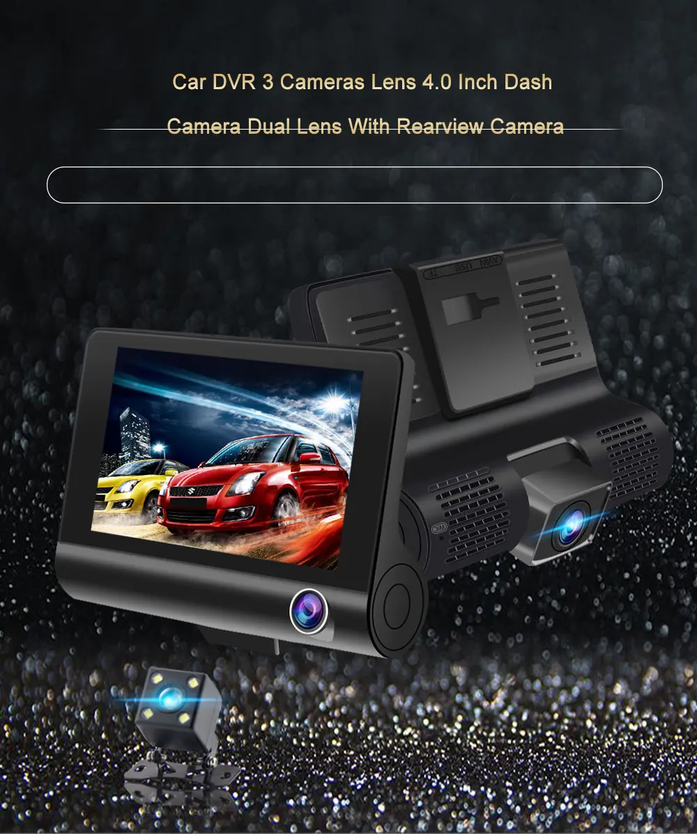 Car DVR 3 Cameras Lens 4.0 Inch Dash Camera Dual Lens With Rearview Camera Video Recorder Auto Registrator Dvr Dash Cam
Car DVR 3 Cameras Lens 4.0 Inch Dash Camera Dual Lens With Rearview Camera Video Recorder Auto Registrator Dvr Dash Cam