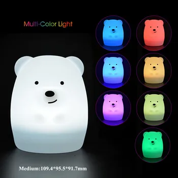 Bear Dog Fox Monkey LED Night Light Touch Sensor 9 Colors Cartoon Silicone Animal Lamp Bedside Lamp for Children Kids Baby Gift
Bear Dog Fox Monkey LED Night Light Touch Sensor 9 Colors Cartoon Silicone Animal Lamp Bedside Lamp for Children Kids Baby Gift