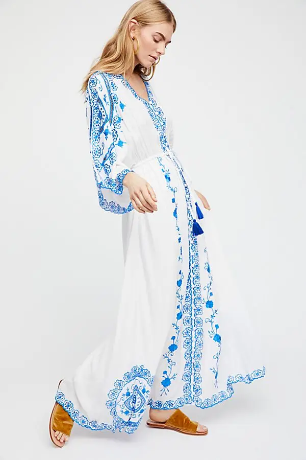 UK 2018 Summer Autumn Ladies Loose sleeve Chinese style Embroidery Hippie Boho People Ankle-length Long dress Female Vestido
UK 2018 Summer Autumn Ladies Loose sleeve Chinese style Embroidery Hippie Boho People Ankle-length Long dress Female Vestido