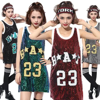 Fashion Sequin Tops Letter 23 Printed Loose Women Top Sequins T-shirt Casual Ladies Paillette DS Modern Jazz Dance Costume
Fashion Sequin Tops Letter 23 Printed Loose Women Top Sequins T-shirt Casual Ladies Paillette DS Modern Jazz Dance Costume