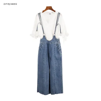 Blue Plus Size Suspender Wide Leg Jumpsuit Denim Pants With Pockets 2019 Summer Casual Vintage Rompers Jeans Overalls Femme
Blue Plus Size Suspender Wide Leg Jumpsuit Denim Pants With Pockets 2019 Summer Casual Vintage Rompers Jeans Overalls Femme