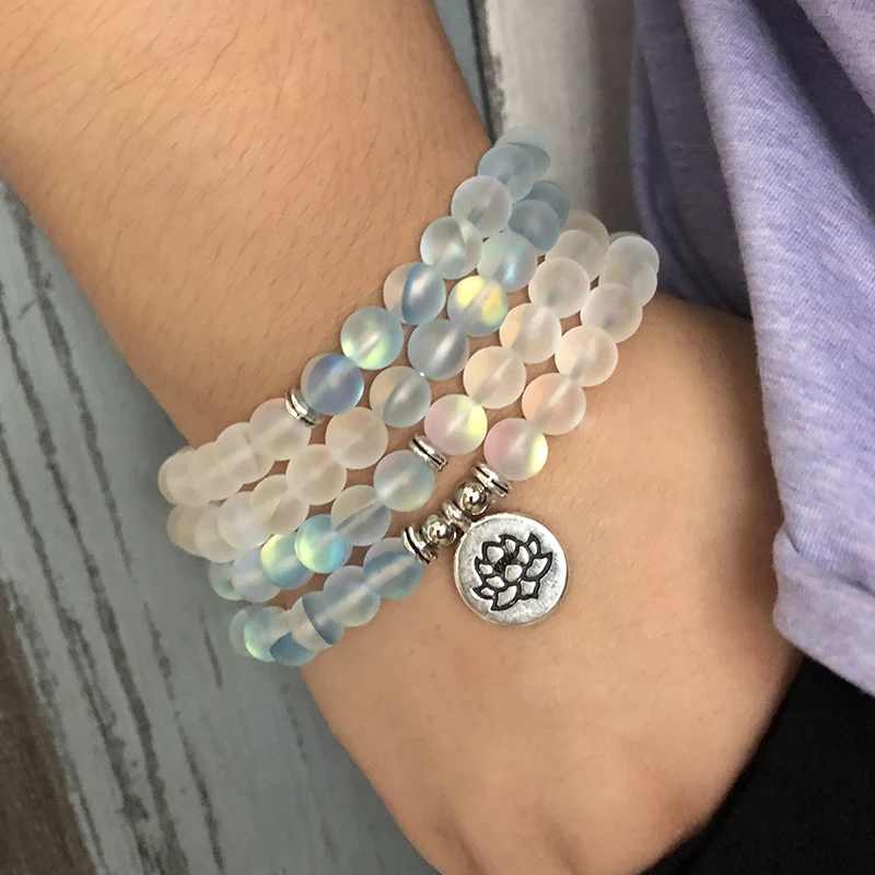 Matte Blue & White Color Sparkling Labradorite Stone Bracelet For Woman 108 Meditation Mala Lotus Necklace Om Bracelet
Matte Blue & White Color Sparkling Labradorite Stone Bracelet For Woman 108 Meditation Mala Lotus Necklace Om Bracelet