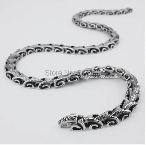 Christmas Gifts 24 inches So Cool 11mm Stainless steel Men Necklace Bike dragon Chain Bling Jewelry
Christmas Gifts 24 inches So Cool 11mm Stainless steel Men Necklace Bike dragon Chain Bling Jewelry