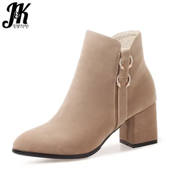 JK Thick High Heels Ankle Women Boots Round Toe Footwear Flock Female Boot Crystal Casual Shoes Women 2018 New Plus Size
JK Thick High Heels Ankle Women Boots Round Toe Footwear Flock Female Boot Crystal Casual Shoes Women 2018 New Plus Size