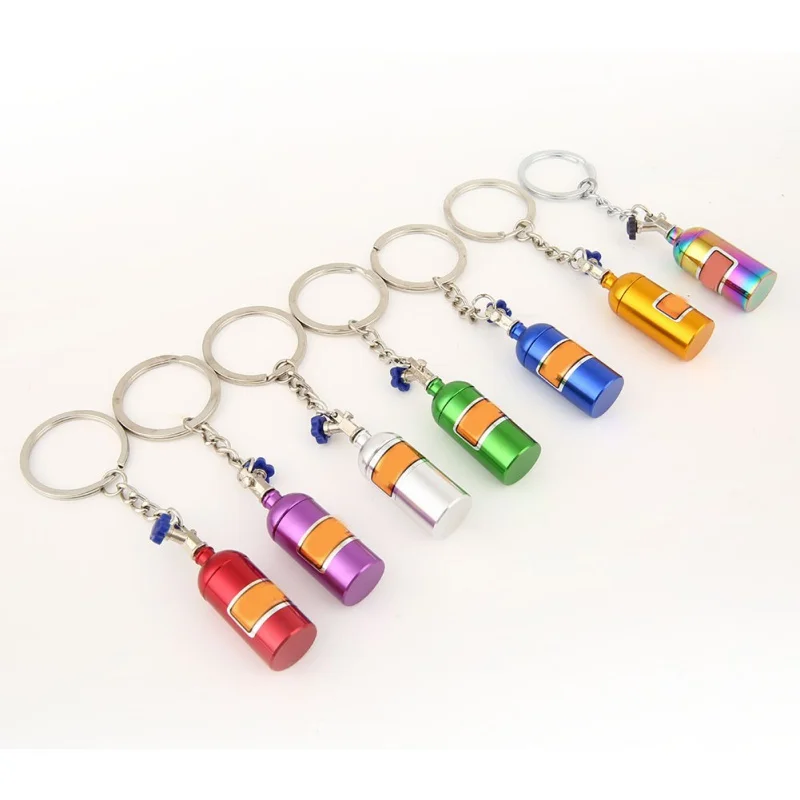 Newest Creative Mini Nitrous Oxide Bottle Keyring Key Chain Ring Keyfob Stash Pill Box Storage Keychain
Newest Creative Mini Nitrous Oxide Bottle Keyring Key Chain Ring Keyfob Stash Pill Box Storage Keychain
