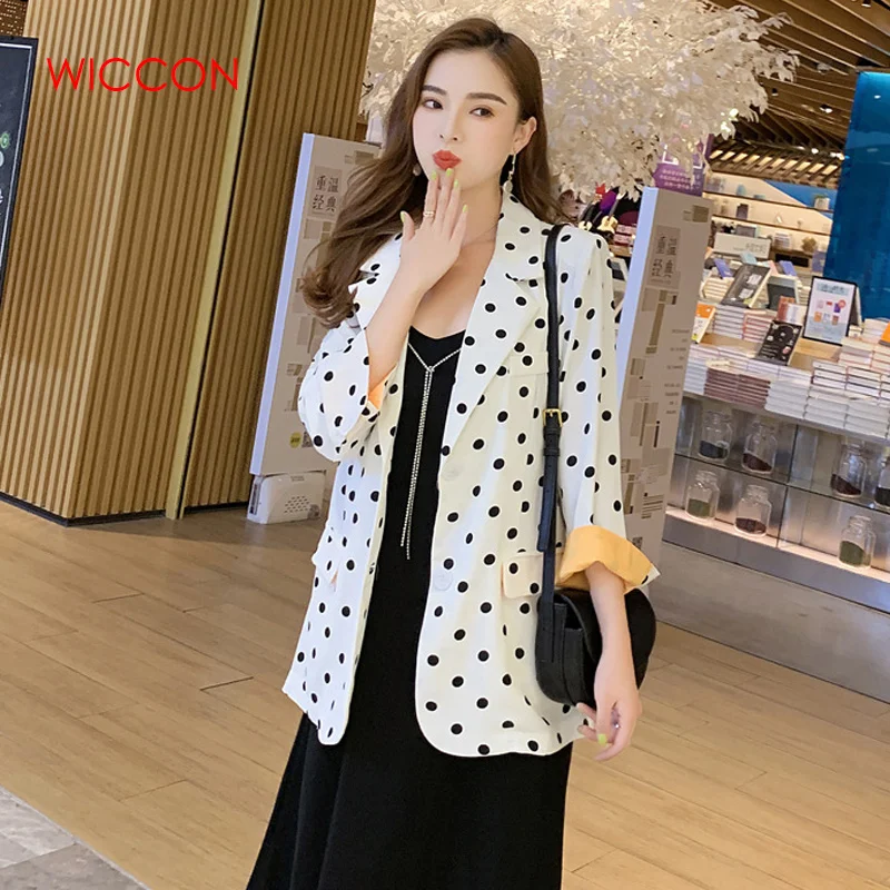 Women Polka Dots Blazer Suit 2019 Fashion Ladies Street-wear Chic Blazers Jackets Girls Casual Loose Suits Set Tops
Women Polka Dots Blazer Suit 2019 Fashion Ladies Street-wear Chic Blazers Jackets Girls Casual Loose Suits Set Tops