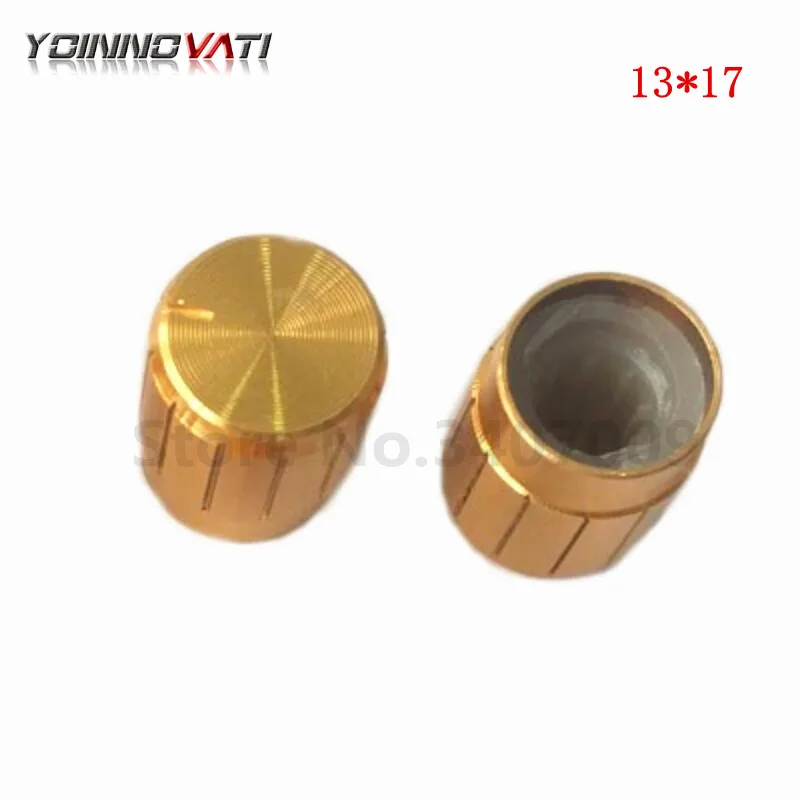 10PCS/LOT 13*17mm aluminum alloy potentiometer knob rotary switch volume control knob Golden Hat
10PCS/LOT 13*17mm aluminum alloy potentiometer knob rotary switch volume control knob Golden Hat