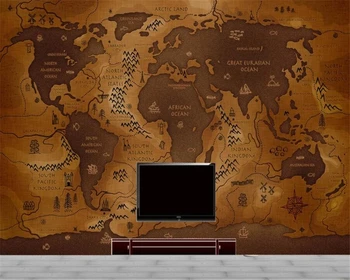 

Beibehang Large Custom 3d Wallpaper Mural Super High Definition Vintage World map Background photo wallpaper papier peint