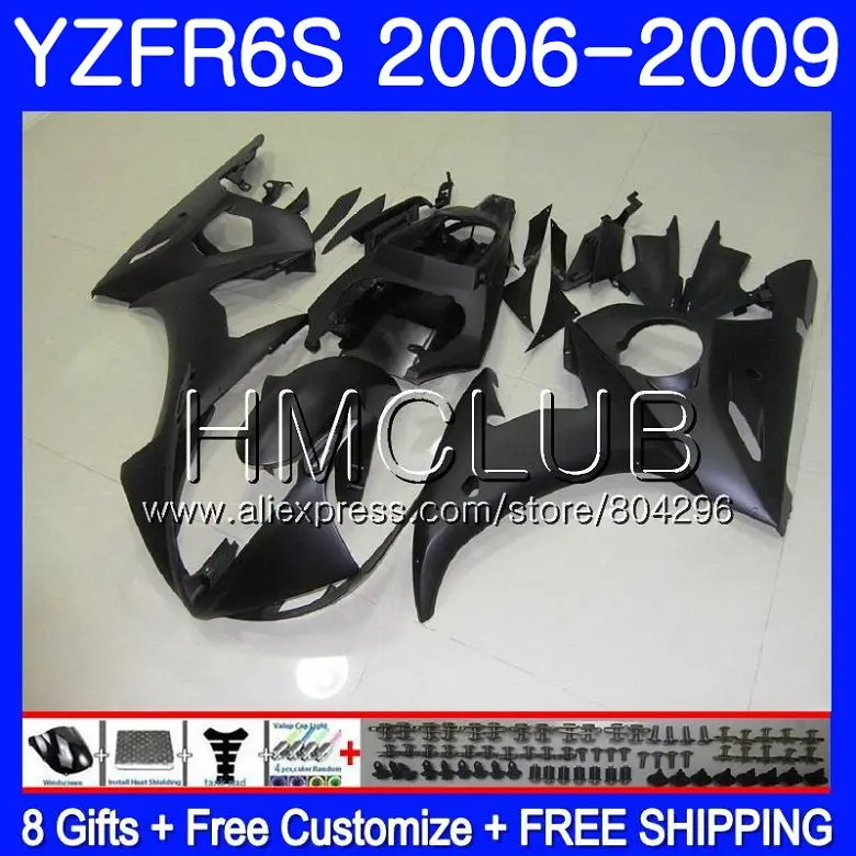 Body For YAMAHA Matte black YZF R6 S YZF600 YZFR6S 06 07 08 09 114HM.11 YZF-600 YZF-R6S YZF R6S 2006 2007 2008 2009 Fairing Kit
Body For YAMAHA Matte black YZF R6 S YZF600 YZFR6S 06 07 08 09 114HM.11 YZF-600 YZF-R6S YZF R6S 2006 2007 2008 2009 Fairing Kit