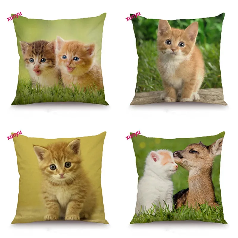 XUNYU Cat Cushion Cover 45x45cm Animal Pillow Case Linen Pillowcase Home Decorative Throw Pillow Cover for Sofa BT013
XUNYU Cat Cushion Cover 45x45cm Animal Pillow Case Linen Pillowcase Home Decorative Throw Pillow Cover for Sofa BT013