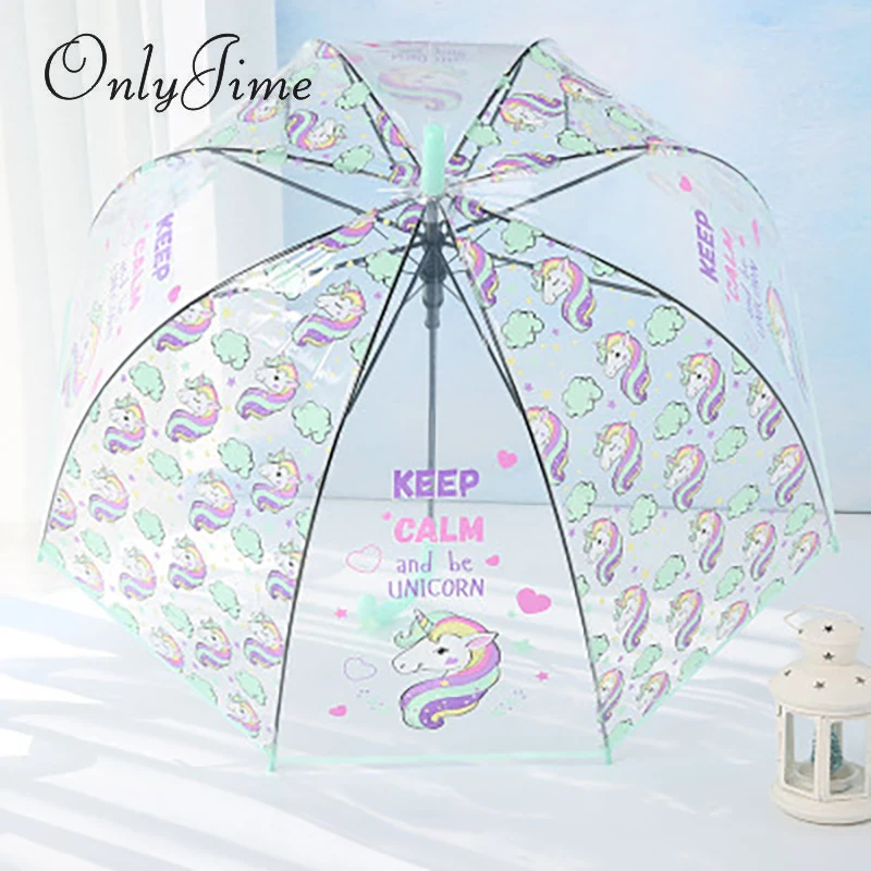 Only Jime Unicorn Transparent Long Handle Umbrella Female Waterproof Children Cartoon Umbrella Transparent Cartoon Rain Gear
Only Jime Unicorn Transparent Long Handle Umbrella Female Waterproof Children Cartoon Umbrella Transparent Cartoon Rain Gear
