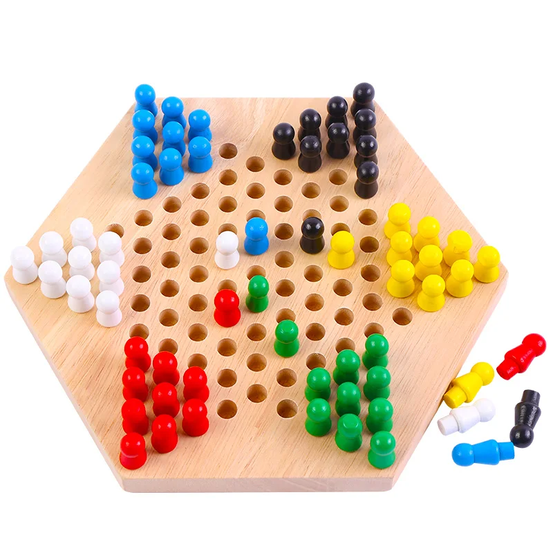 Checkers game early education intellectual toys wooden quality hexagonal checkers table games teaching aids children's game
Checkers game early education intellectual toys wooden quality hexagonal checkers table games teaching aids children's game
