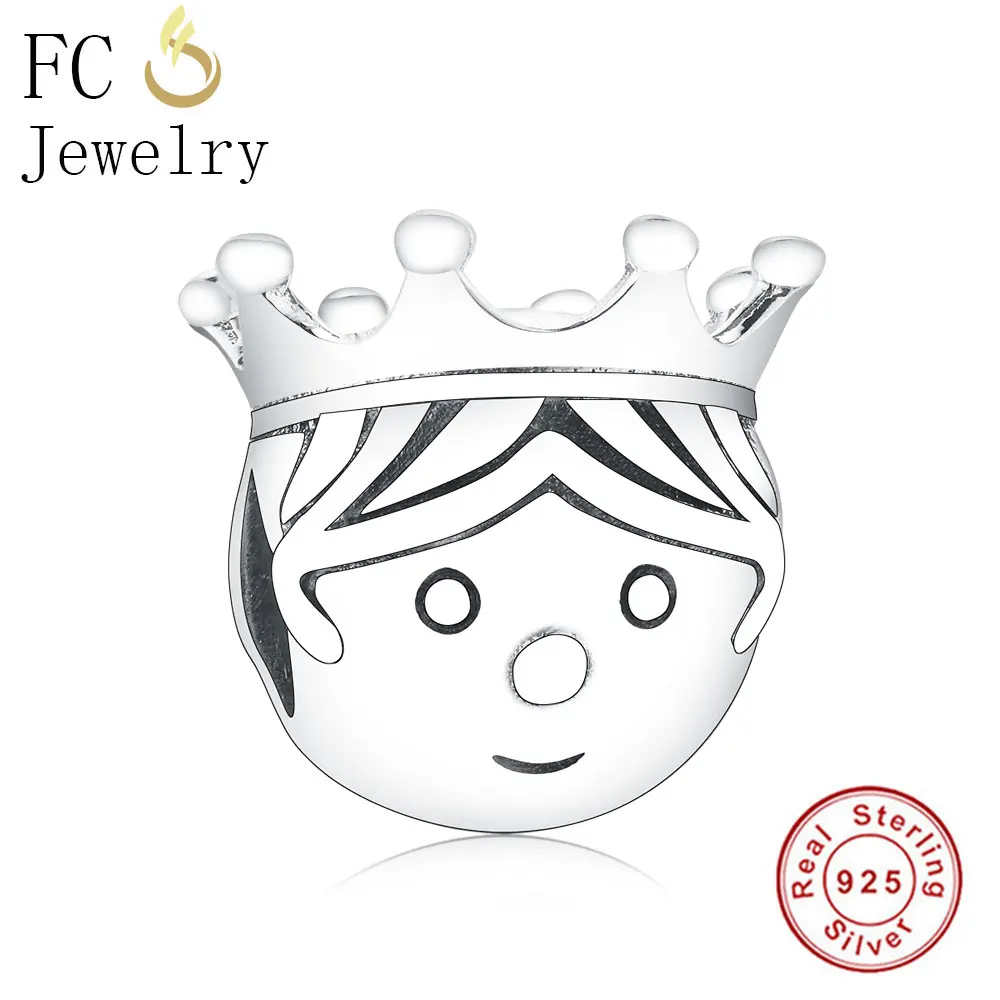 Fit Original Pandora Charms Bracelet 925 Silver King Charm Boy Face With Crown Beads Berloque 925 Silver DIY Jewelry Bijoux
Fit Original Pandora Charms Bracelet 925 Silver King Charm Boy Face With Crown Beads Berloque 925 Silver DIY Jewelry Bijoux