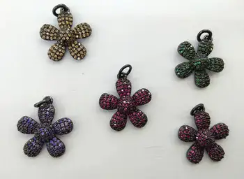 2pcs Rainbow CZ Micro pave 18mm Flower Pendant With CZ Bail Amethyst Green Sapphire blue Jet charm Jewelry Focal 
2pcs Rainbow CZ Micro pave 18mm Flower Pendant With CZ Bail Amethyst Green Sapphire blue Jet charm Jewelry Focal