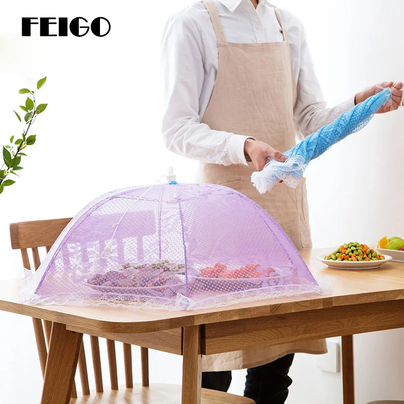 FEIGO 1PC Folding Umbrella-Shaped Fly-Proof Dust-Proof Printing Placemat Cover Table Dish Cover Kitchen Cooking Food Cover F742
FEIGO 1PC Folding Umbrella-Shaped Fly-Proof Dust-Proof Printing Placemat Cover Table Dish Cover Kitchen Cooking Food Cover F742