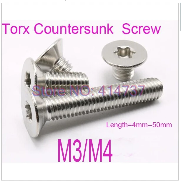 100pcs Factory Direct Sale M3/M4 Flat Head Torx Countersunk Head Machine Screw Length 4mm--50mm
100pcs Factory Direct Sale M3/M4 Flat Head Torx Countersunk Head Machine Screw Length 4mm--50mm