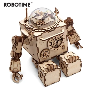 Robotime Creative DIY 3D Steampunk Robot Wooden Puzzle Game Assembly Music Box Toy Gift for Children Teens Adult AM601
Robotime Creative DIY 3D Steampunk Robot Wooden Puzzle Game Assembly Music Box Toy Gift for Children Teens Adult AM601