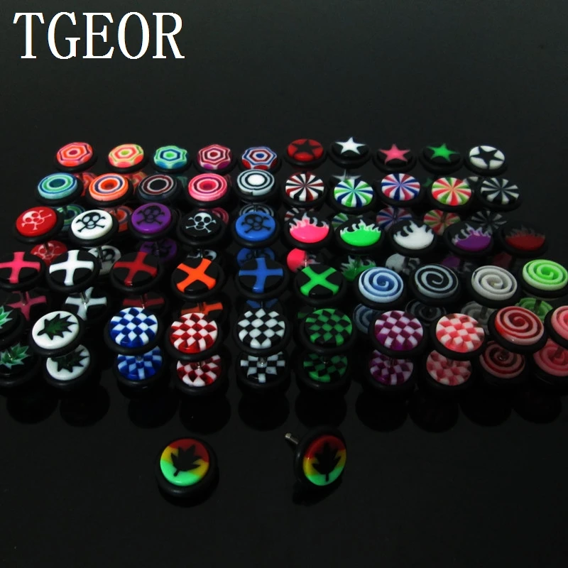 New arrive Hot wholesale piercing body jewelry 8mm 10pairs illusion cheaters Colors logo print UV Acrylic ear Fake Plugs
New arrive Hot wholesale piercing body jewelry 8mm 10pairs illusion cheaters Colors logo print UV Acrylic ear Fake Plugs