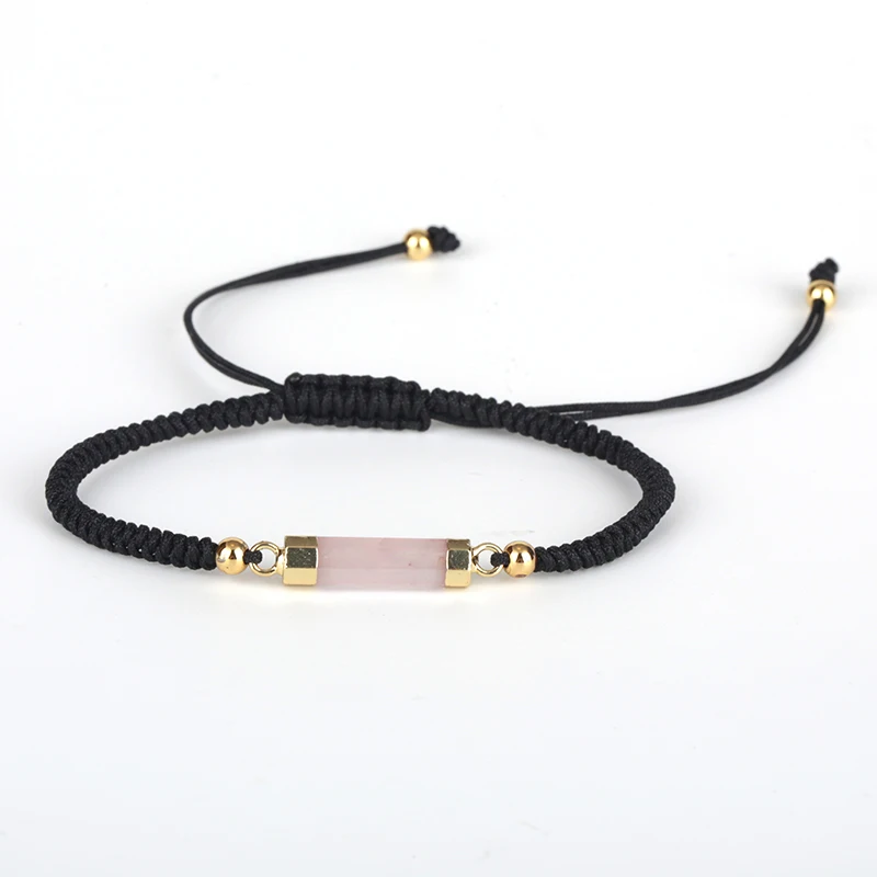 New Arrival 5 Types Pink Crystal/Blue Sandstone/Yellow Tiger Eye/Fluorite/Magnesite Adjustable Black Braided Bracelet for Women
New Arrival 5 Types Pink Crystal/Blue Sandstone/Yellow Tiger Eye/Fluorite/Magnesite Adjustable Black Braided Bracelet for Women