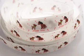 new arrival hot sale 50yards/lot 1"25mm white puppy love dog pink heart printed grosgrain ribbon
new arrival hot sale 50yards/lot 1"25mm white puppy love dog pink heart printed grosgrain ribbon