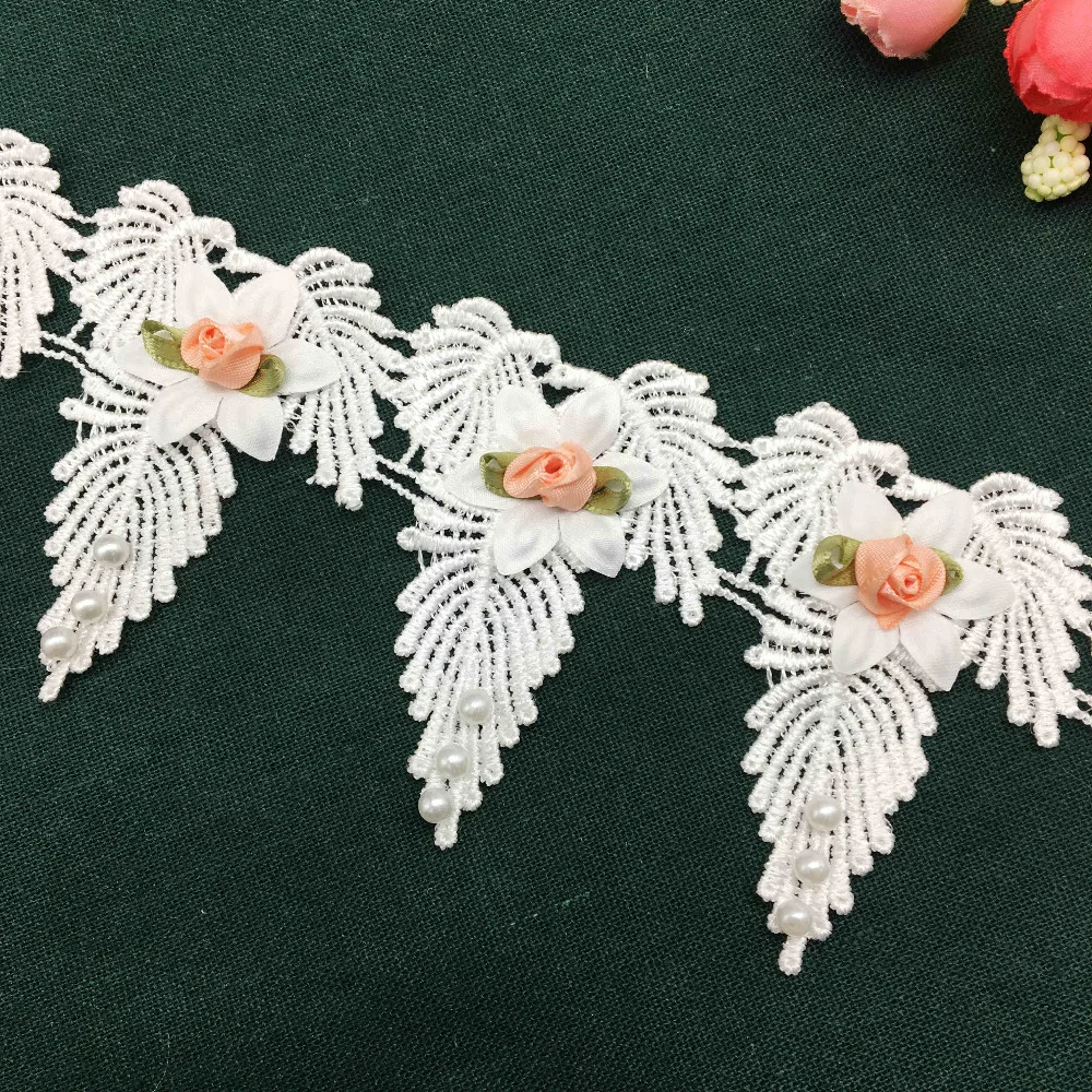 2 Yards Pearl Flower Bowknot Bow Lace Trim Embroidered Lace Ribbon Fabric Sewing Supplies Craft Wedding Dress Decoration 5X7.5CM
2 Yards Pearl Flower Bowknot Bow Lace Trim Embroidered Lace Ribbon Fabric Sewing Supplies Craft Wedding Dress Decoration 5X7.5CM