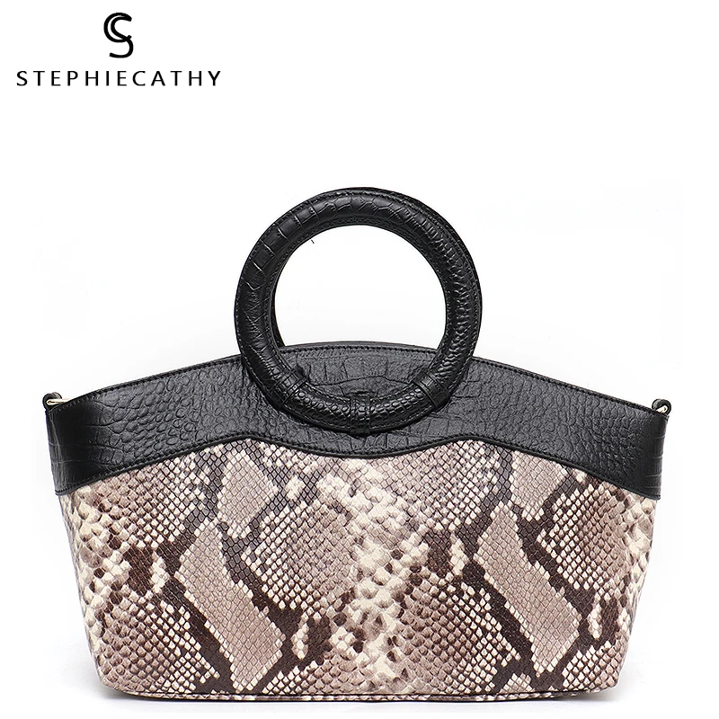 SC Luxury Real Leather Women Tote Snake Pattern Round Handles Female High Quality Leather Shoulder Bags Ladies Messenger handbag
SC Luxury Real Leather Women Tote Snake Pattern Round Handles Female High Quality Leather Shoulder Bags Ladies Messenger handbag