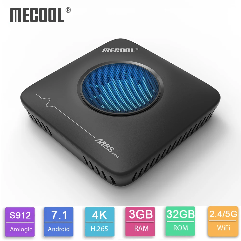 Mecool M8S Max TV Box Amlogic S912 3GB RAM 32GB Android 7.1 TV Box 2.4G/5G Dual WIFI Bluetooth 4.0 4K H.265 Smart Media Player
Mecool M8S Max TV Box Amlogic S912 3GB RAM 32GB Android 7.1 TV Box 2.4G/5G Dual WIFI Bluetooth 4.0 4K H.265 Smart Media Player