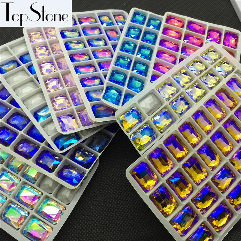 TopStone All Colors AB 13x18mm Rectangle Crystal Fancy Stone Pointed back Glass Crystals Jewelry beads no holes
TopStone All Colors AB 13x18mm Rectangle Crystal Fancy Stone Pointed back Glass Crystals Jewelry beads no holes