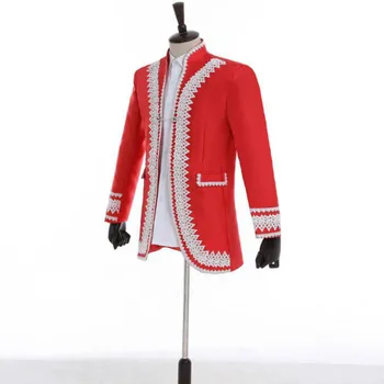 European and American stage song and dance drama performance clothing 2019 new European court costumes big red suit
European and American stage song and dance drama performance clothing 2019 new European court costumes big red suit